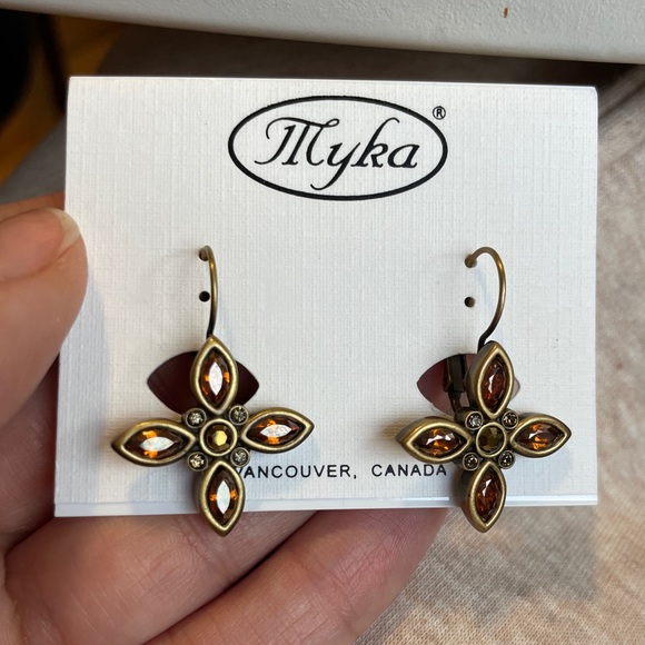 Myka earrings. Swarovski crystals - Picture 4 of 7